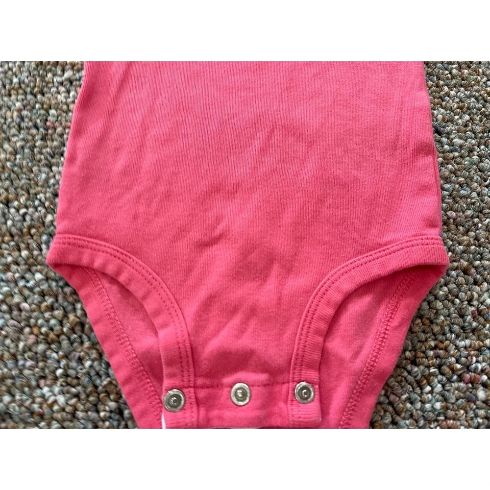 Carter's Girls Smiling Flower Pink Bodysuit 6M